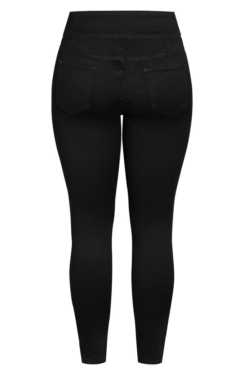 City Chic Harley Buttoned Up High Waist Skinny Jeans, Alternate, color,