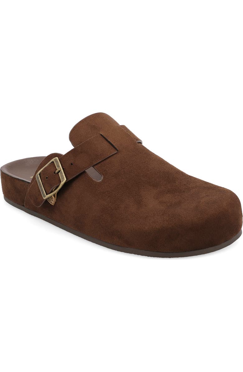 MIA Buckle Strap Mule, Main, color, Chocolate