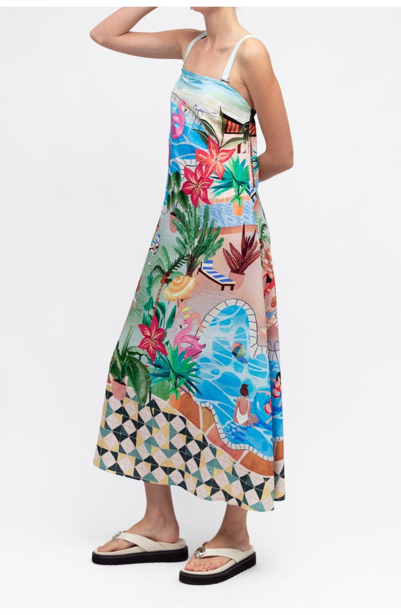 PAPER HEART Pool Side Maxi Dress, Alternate, color, Blue