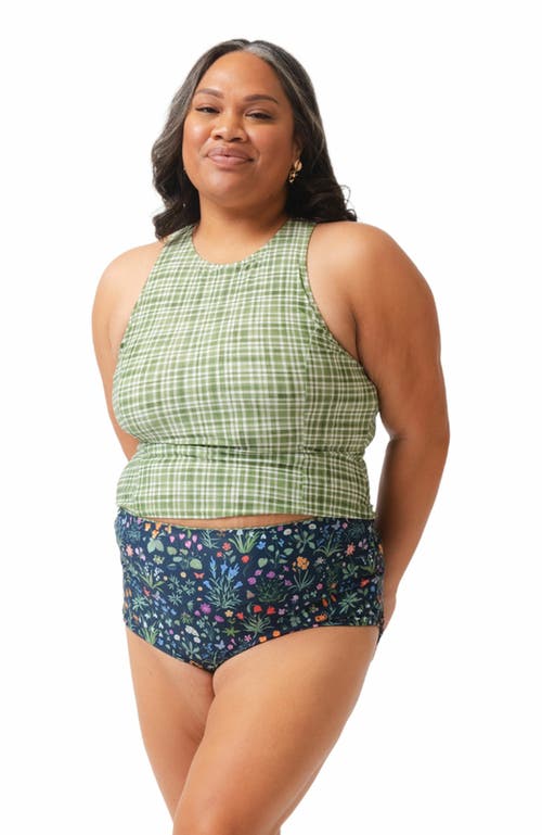 Lime Ricki Swimwear Racer-back Tankini Top