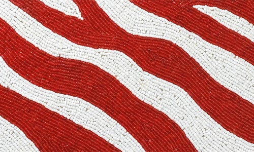 Tiramisu The Safari Scarlet Beaded Coaster In Red