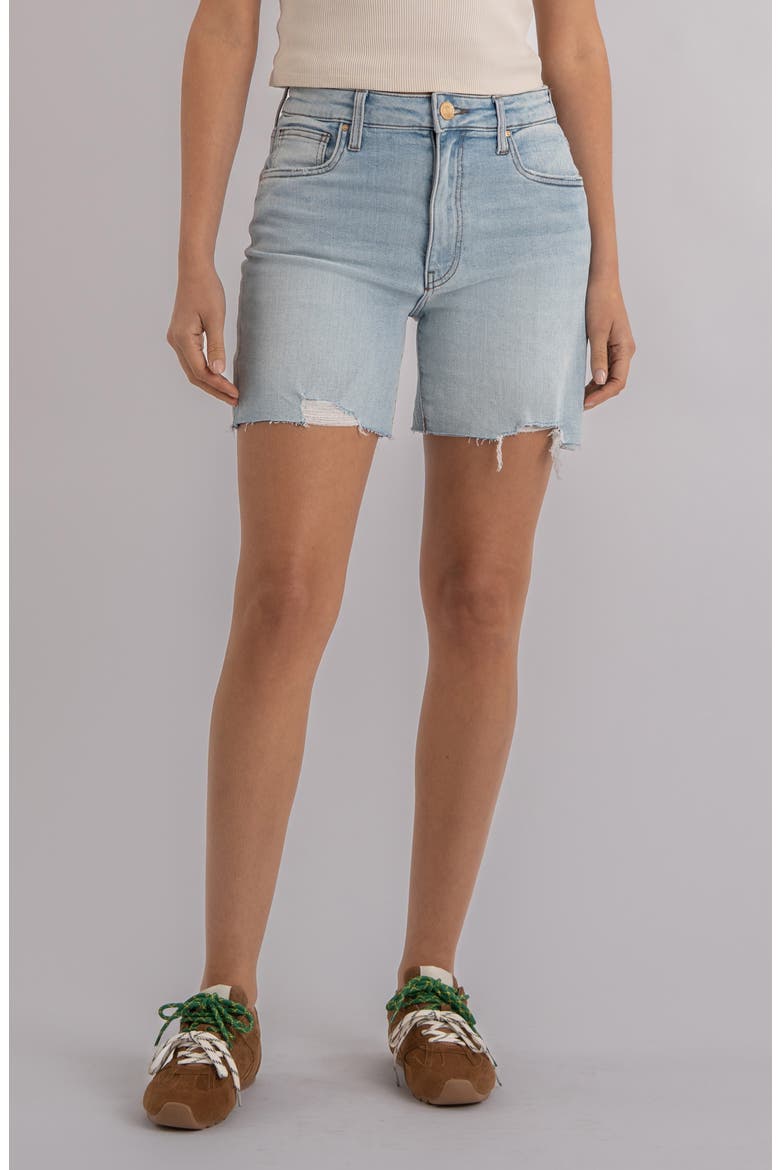 Jenny High Waist Cutoff Denim Shorts, Main, color, OPENNESS