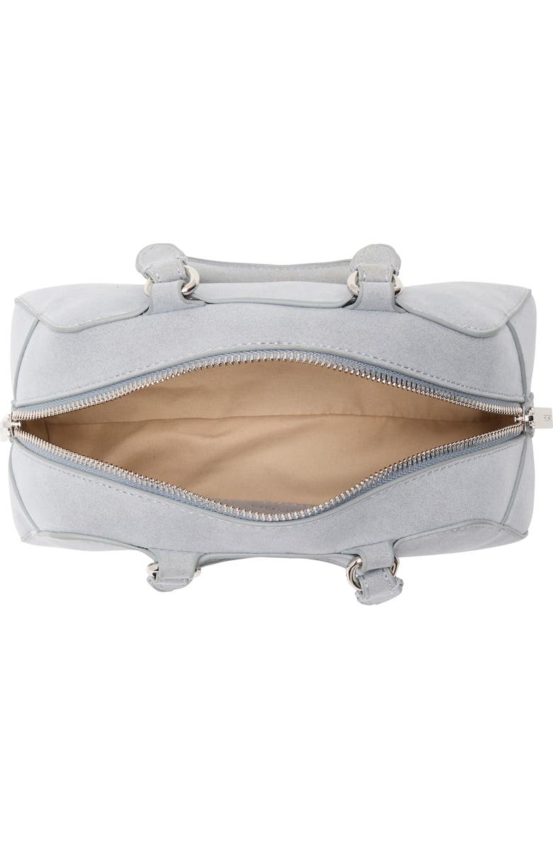 BCBG Faux Suede Barrel Shoulder Bag, Alternate, color, Sky Blue