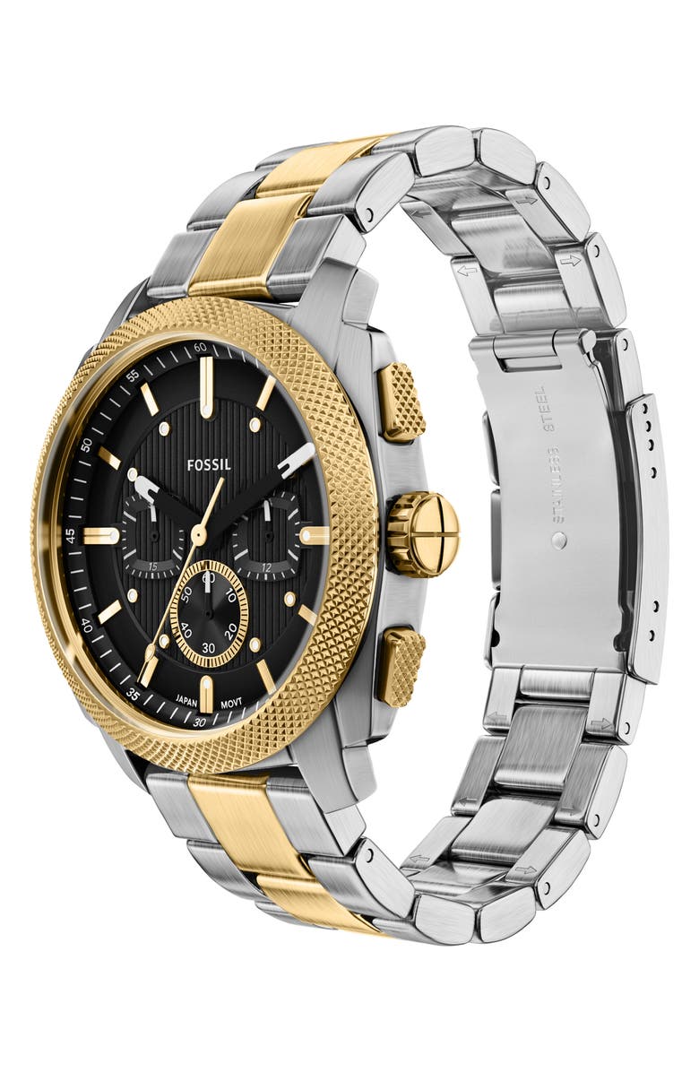 Fossil Machine Chronograph Two-Tone Bracelet Watch, 44mm, Alternate, color, 