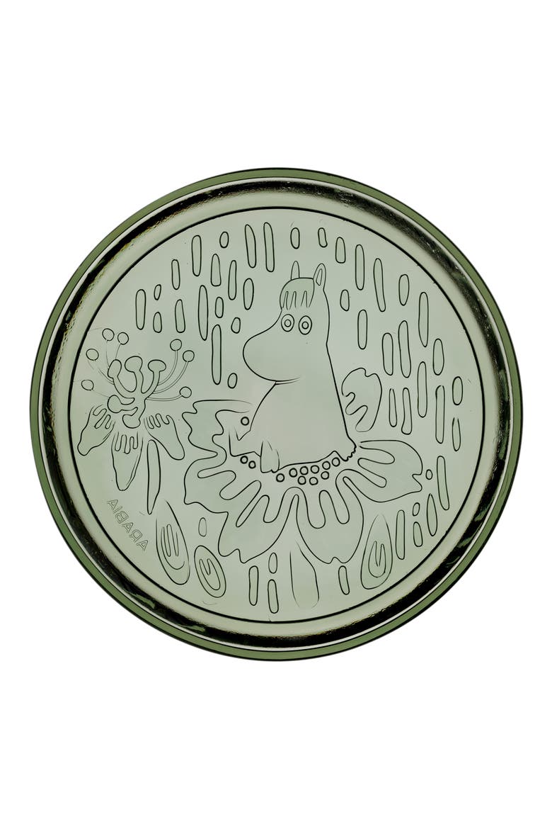 Moomintroll Glass Plate, Alternate, color, GREEN
