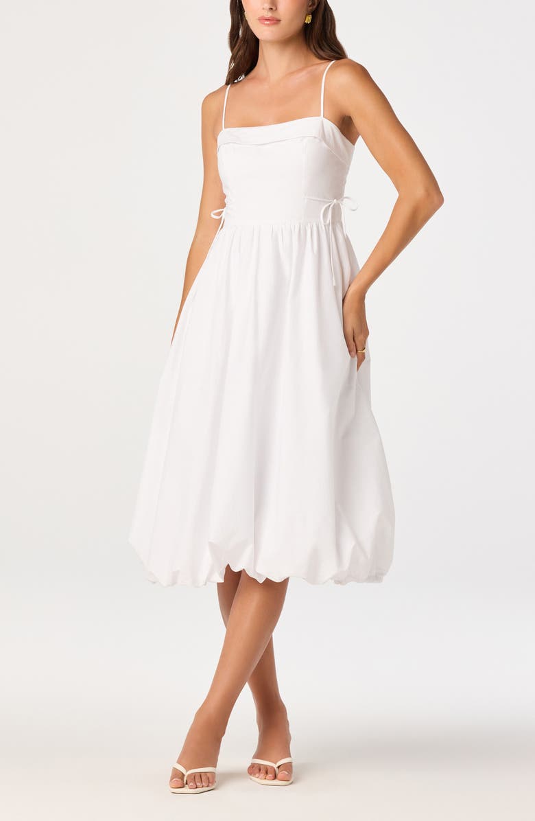 ASTR the Label Dahlia Bubble Hem Cotton Sundress, Alternate, color, Off White