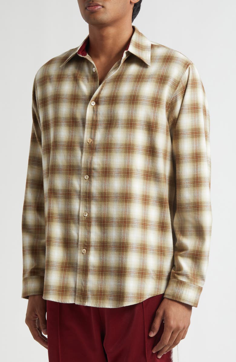 STOCKHOLM SURFBOARD CLUB Flynn Plaid Flannel Button-Up Shirt, Alternate, color, Tartan