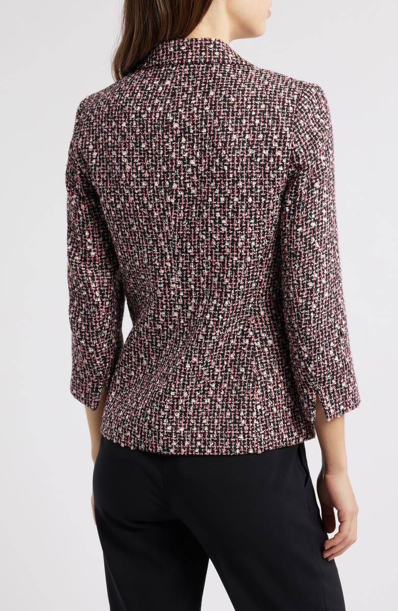 Anne Klein One Button Tweed Blazer, Alternate, color, 