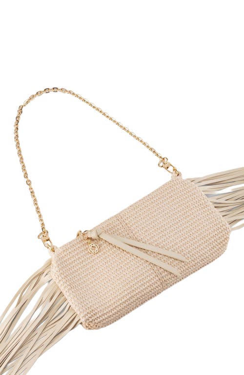 Maje Miss M Raffia-look Clutch Bag In Beige
