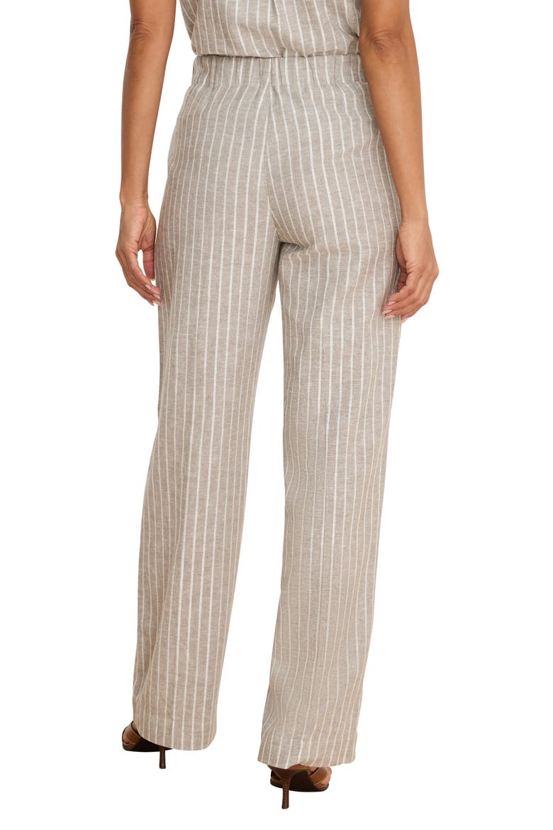 Highland Linen Blend Wide Leg Pants, Alternate, color, NEUTRAL MULTI