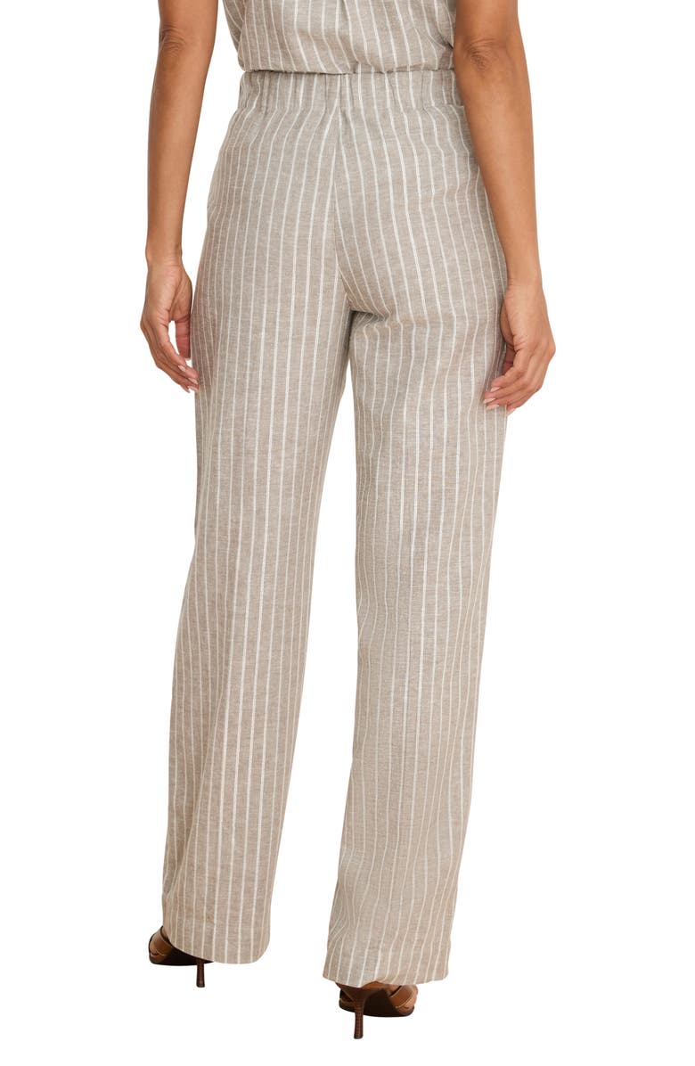NIC+ZOE Highland Linen Blend Wide Leg Pants, Alternate, color, Neutral Multi