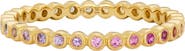 Sethi Couture Rainbow 18k Gold Multi-Color Sapphire Bezel Band Ring