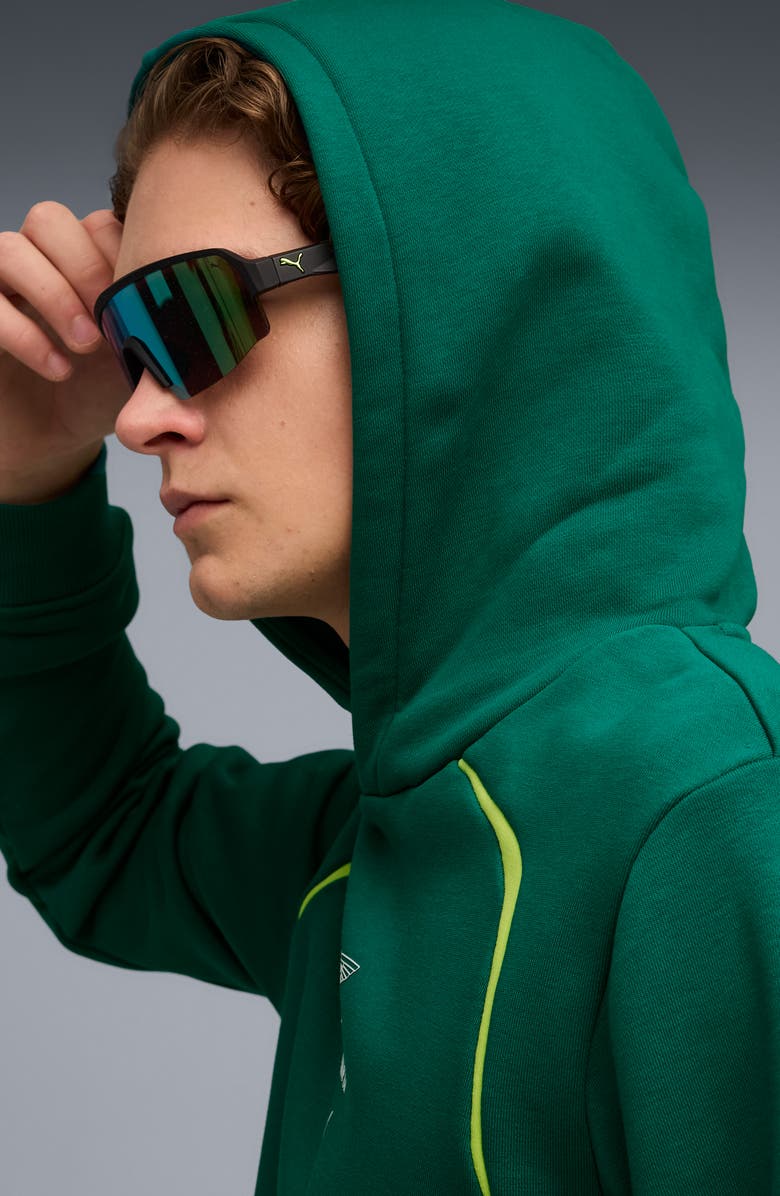PUMA x AMF1 French Terry Hoodie, Alternate, color, Green Lux
