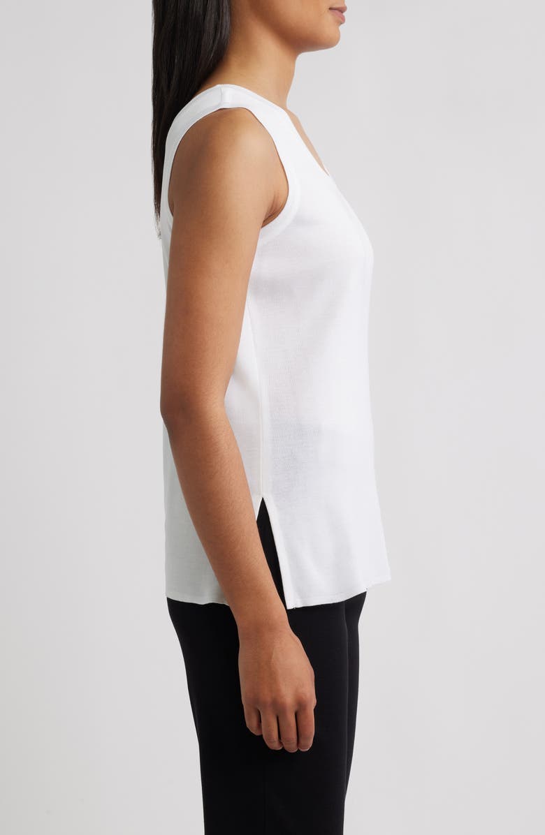 Misook Scoop Neck Tank, Alternate, color, Wht