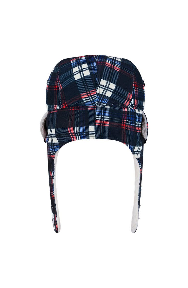 New Era Navy Houston Texans Sideline Plaid Sherpa Trapper Hat, Alternate, color, Navy