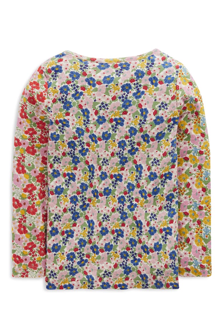 Kids' Long Sleeve Pointelle Top, Alternate, color, HOTCHPOTCH FLORAL