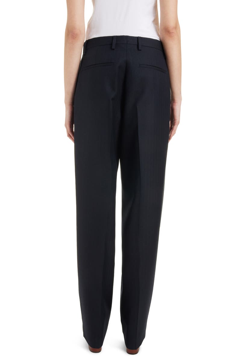 Dries Van Noten Porter Herringbone Wool Wide Leg Pants, Alternate, color, 