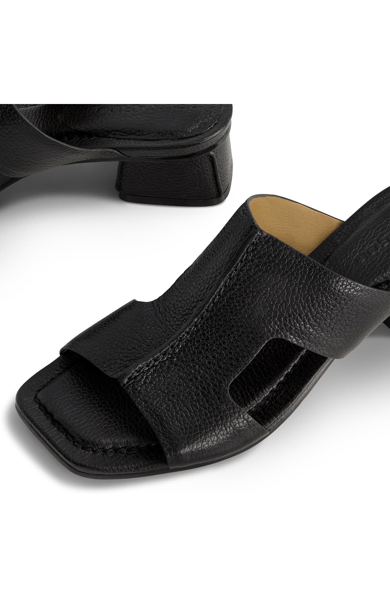 Bernardo Jewel Low Block Heel Sandal, Alternate, color, Black Tumbled Calf