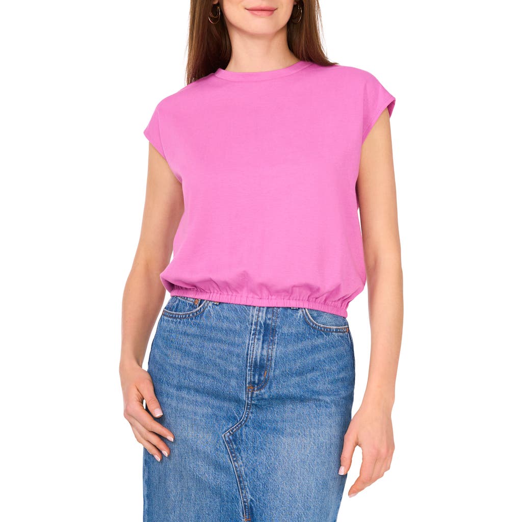 VINCE CAMUTO VINCE CAMUTO COTTON BLEND BUBBLE TOP