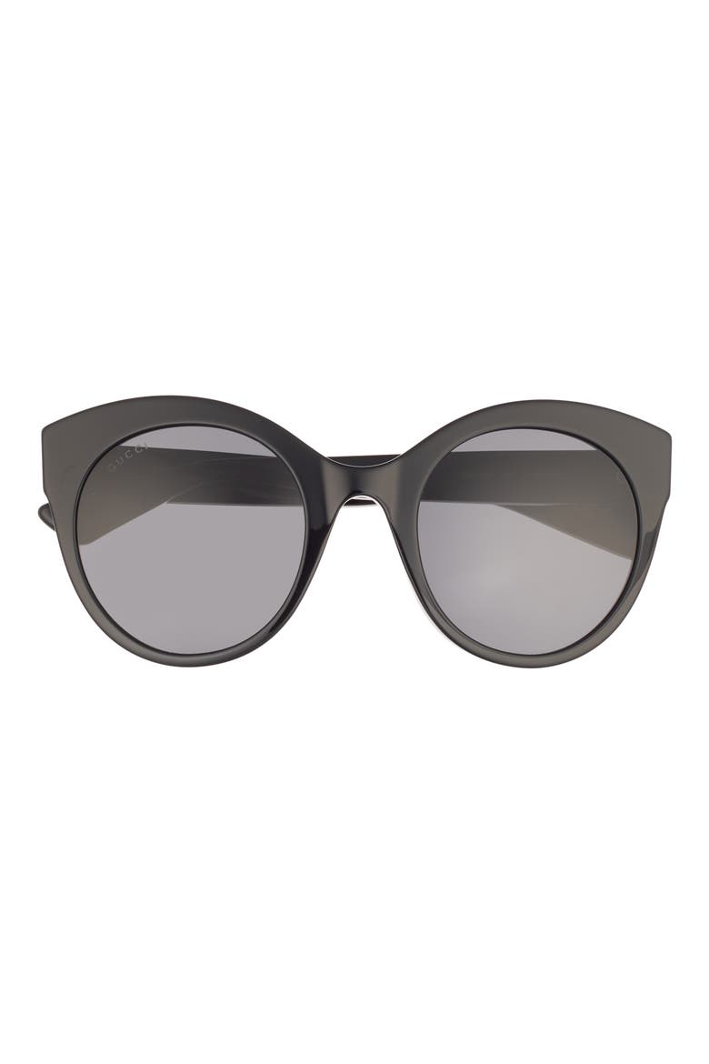 Best 52mm Cat Eye Sunglasses, Main, color, BLACK BLACK GREY