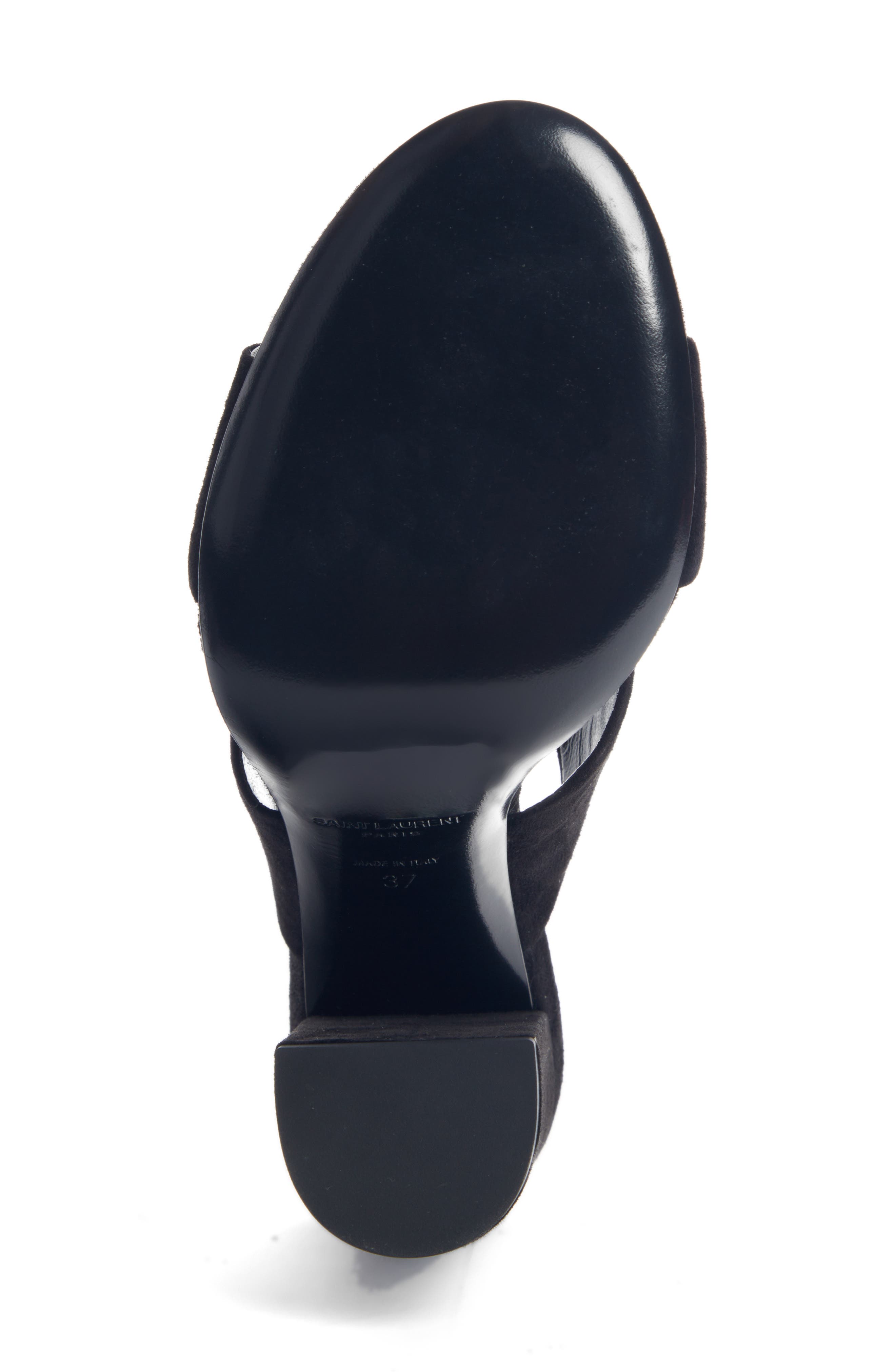 Saint Laurent Loulou Knot Slide Sandal, Alternate, color, 