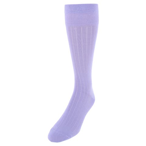 Jasper Mercerized Cotton Ribbed Mid-calf Solid Color Socks