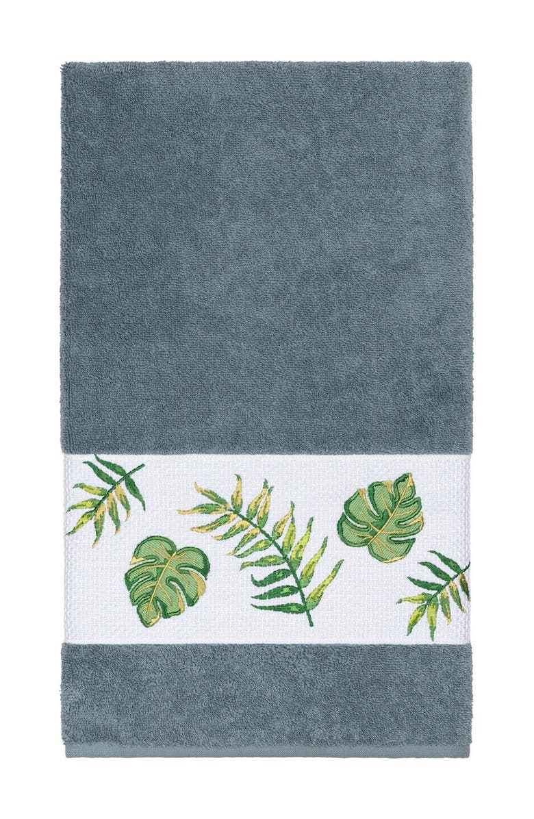 Linum Home Textiles Zoe 3-Piece Embellished Towel - Teal, Alternate, color, Teal