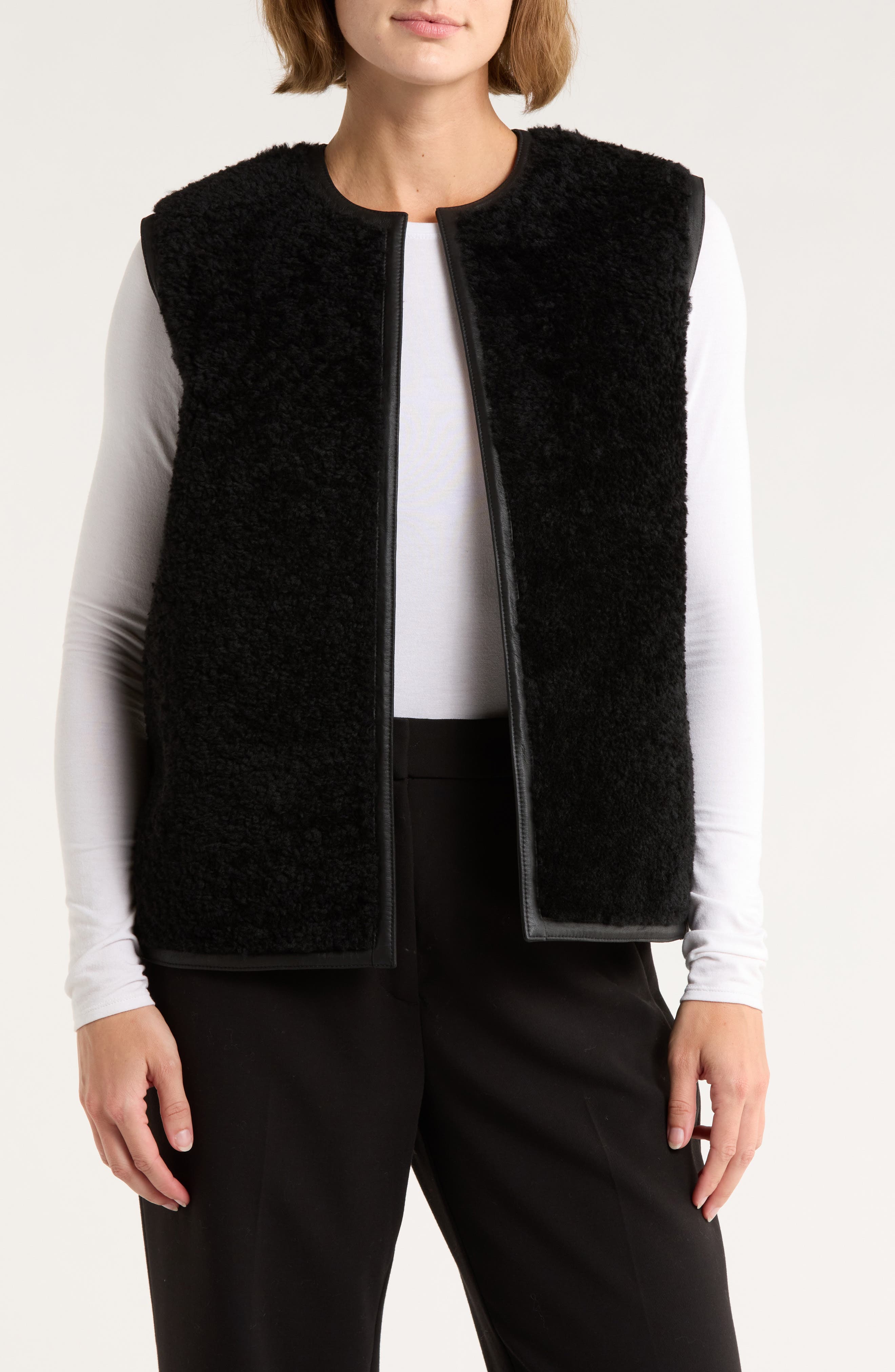 Theory Genuine Shearling Reversible Vest