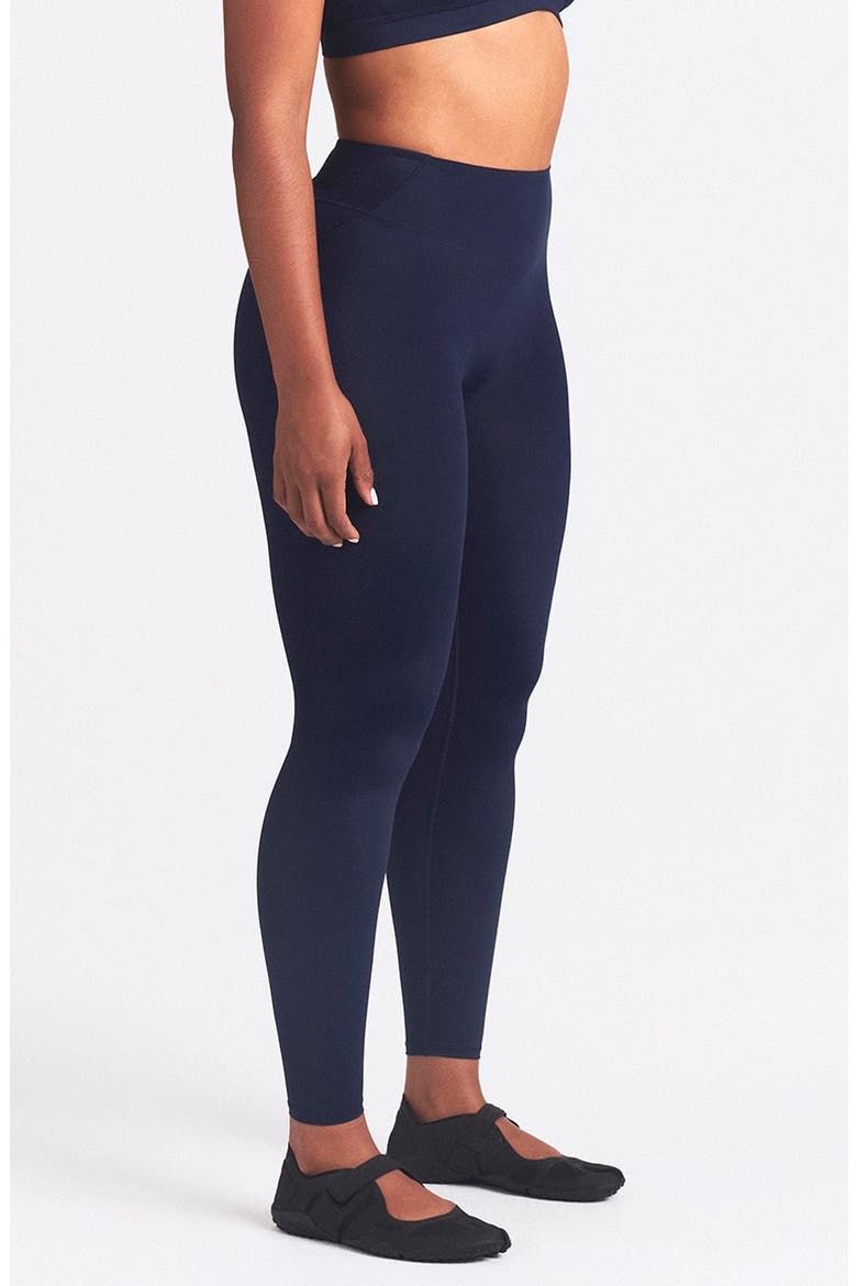 Bonded Waist Leggings, Alternate, color, NAVY