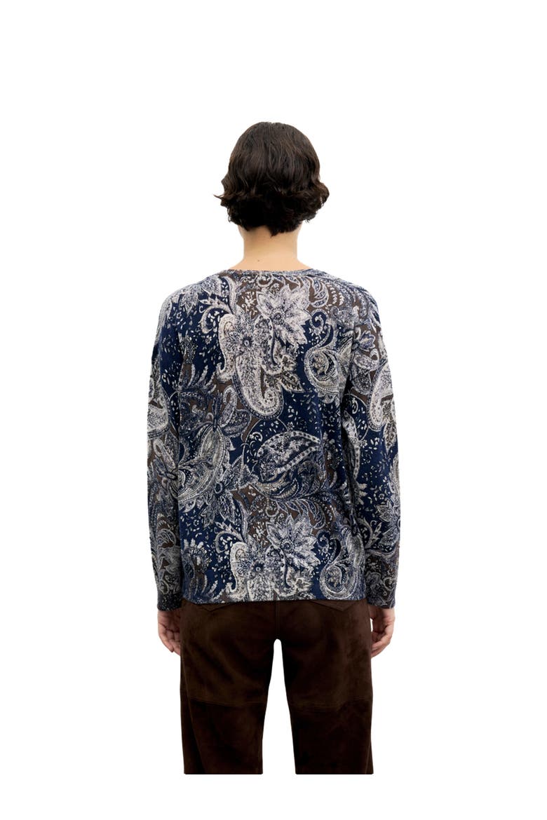 Rhea Long Sleeve V-Neck Sweater, Alternate, color, Navy Blue