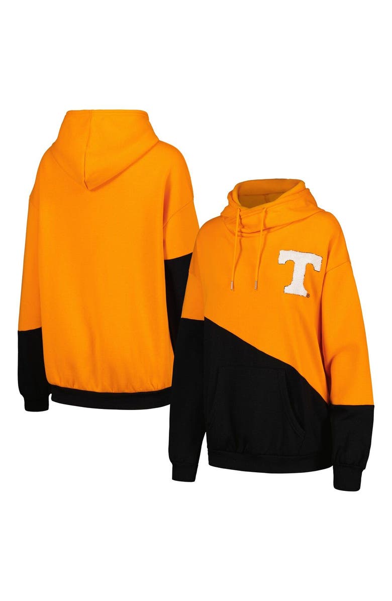 GAMEDAY COUTURE Women's Gameday Couture Tennessee Orange/Black Tennessee Volunteers Matchmaker Diagonal Cowl Pullover Hoodie, Main, color, 