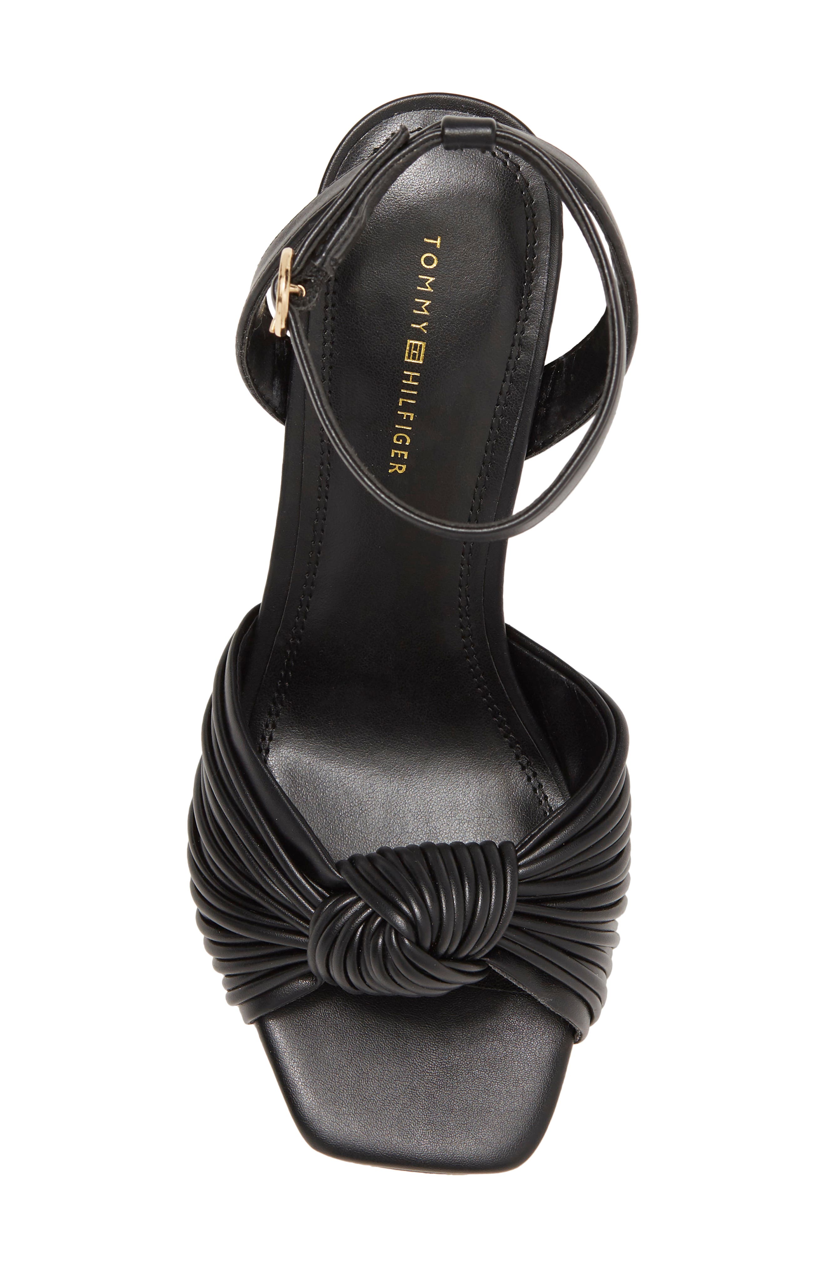 Tommy Hilfiger Sarifina Knotted Strap Sandal, Alternate, color, Black