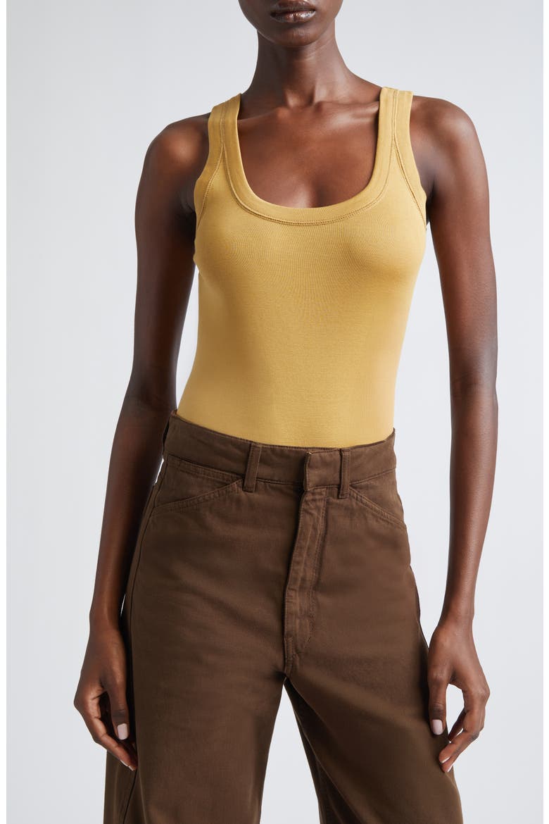 Cotton Rib Tank, Main, color, OCHRE