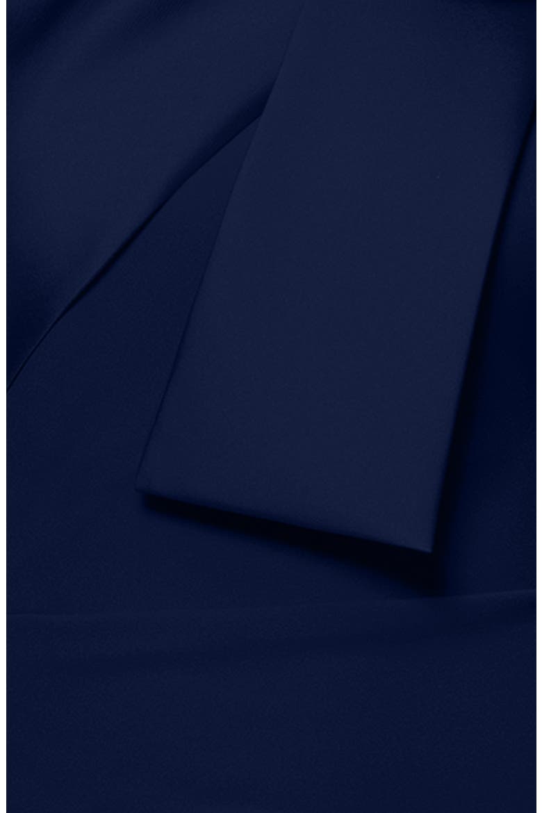Bow Detail One-Shoulder Scuba Crepe Cocktail Sheath Dress, Alternate, color, NAVY
