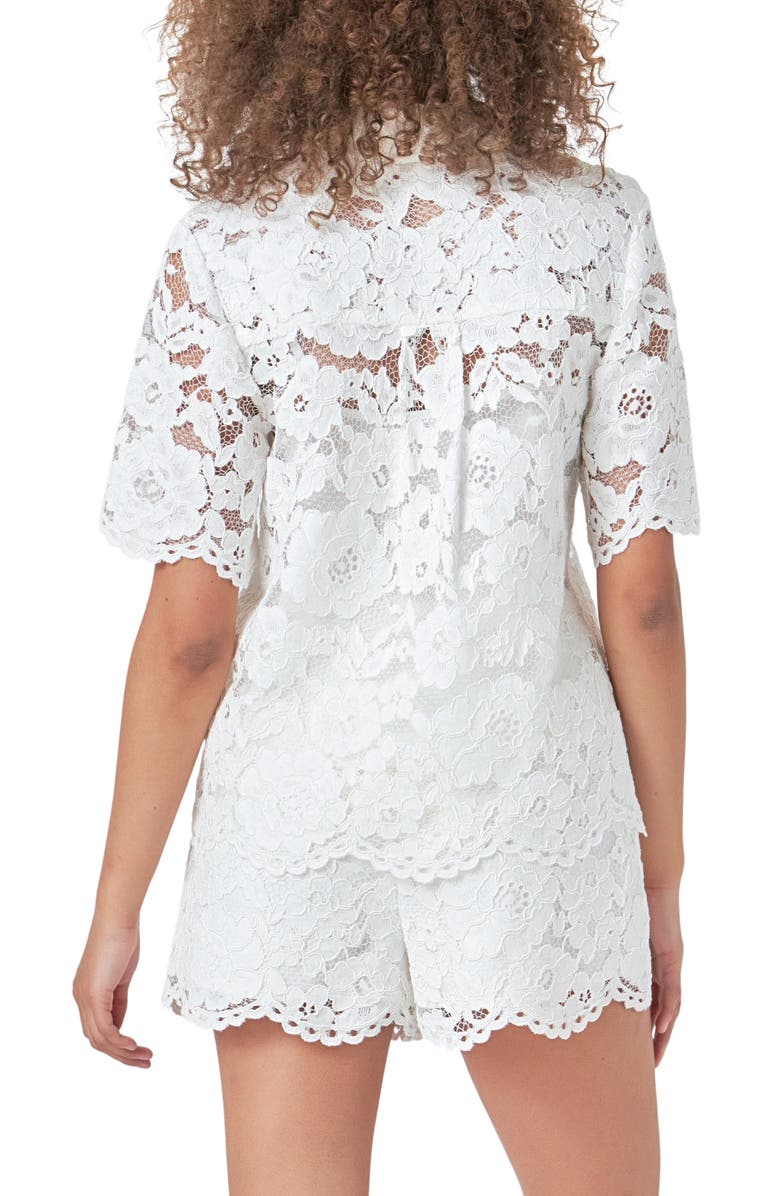 Endless Rose Lace Shirt, Alternate, color, White