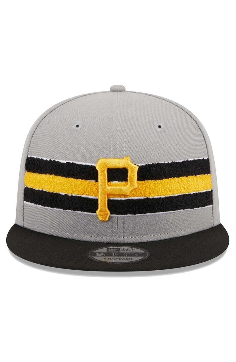 New Era Men's New Era Gray/Black Pittsburgh Pirates Band 9FIFTY Snapback Hat, Alternate, color, 