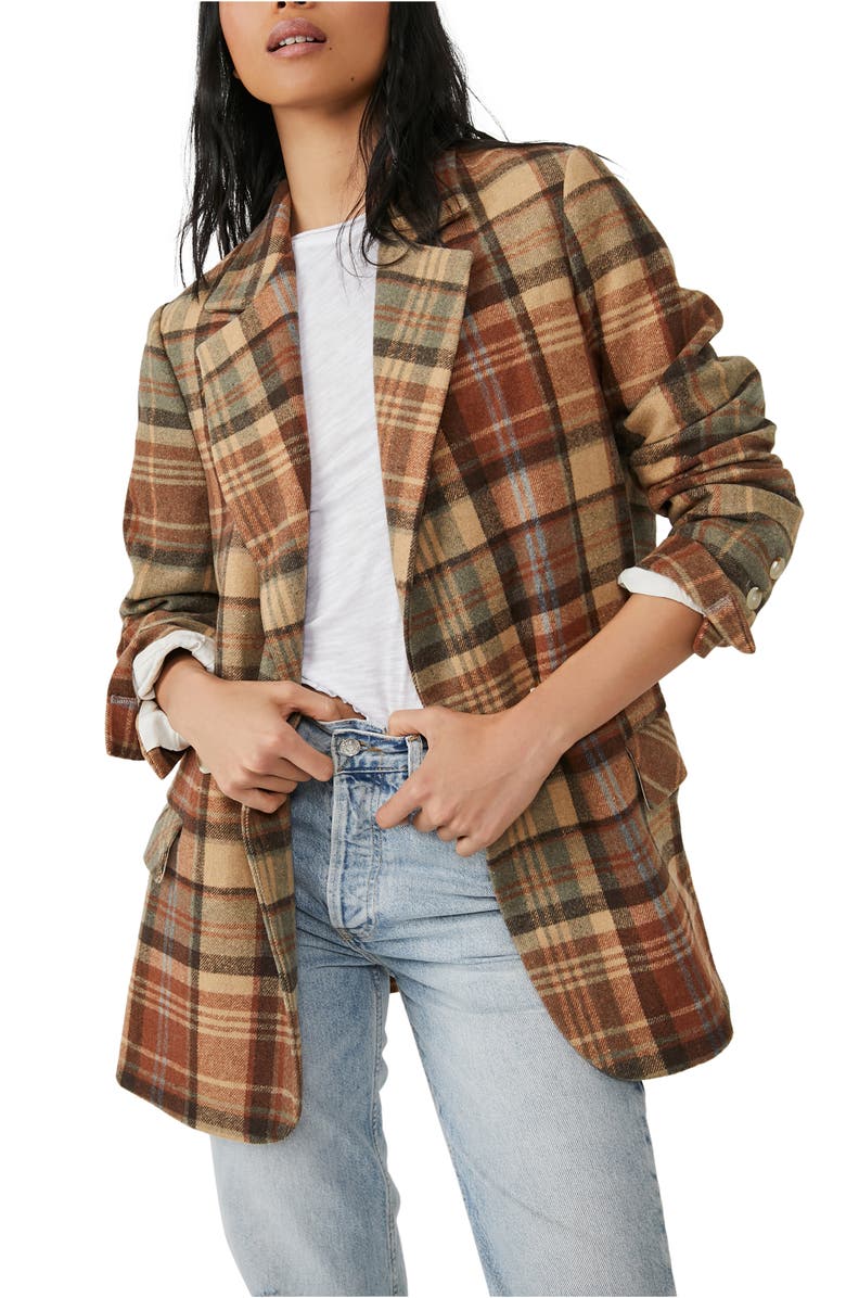 Free People We the Free Mari Plaid Blazer, Main, color, 