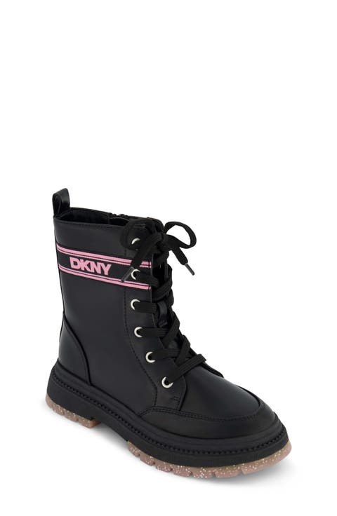 Kids' Crissa Webbed Logo Combat Boot (Toddler, Little Kid & Big Kid)