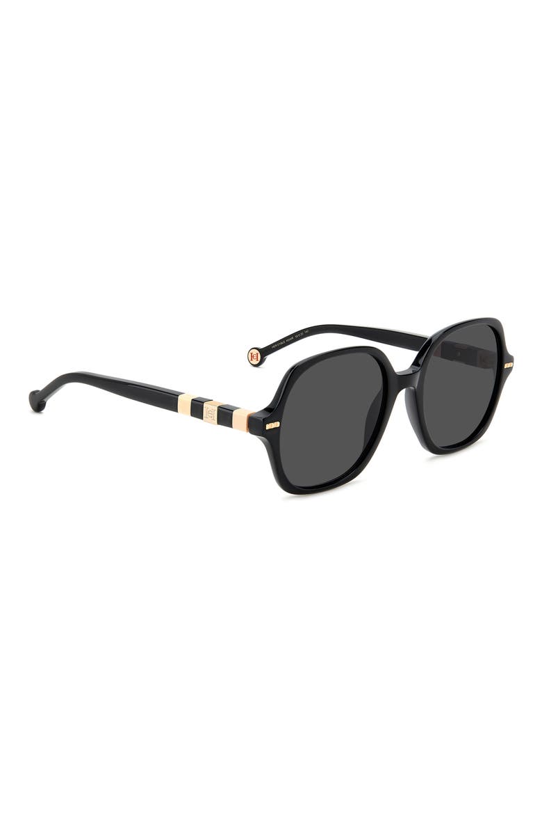 55mm Square Sunglasses, Alternate, color, BLACK