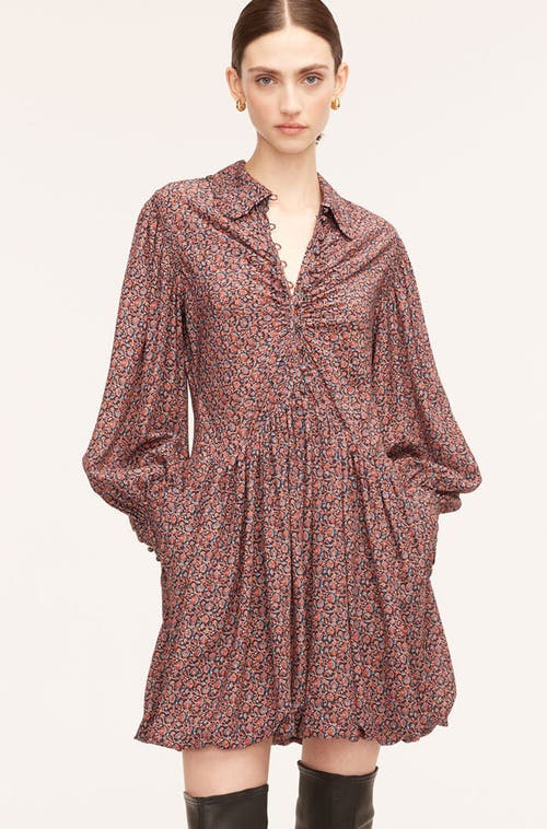 REBECCA TAYLOR REBECCA TAYLOR WHISPER ROSEEN FLEUR SILK SHIRT DRESS