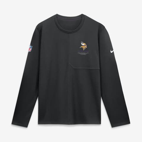 Men's Nike Black Minnesota Vikings Sideline Coaches UV Dri-FIT Long Sleeve Shirt
