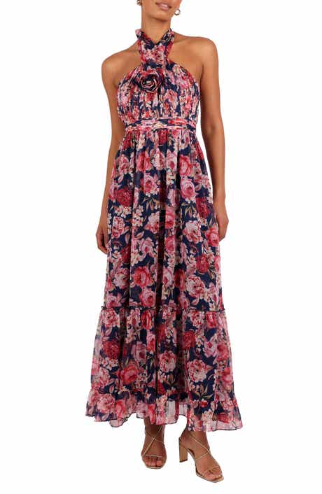 Petal & Pup Lennon Floral Halter Neck Maxi Dress
