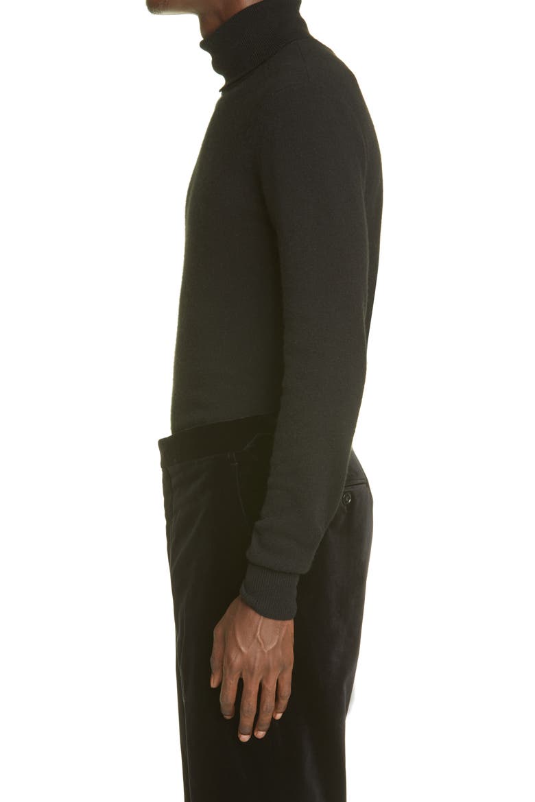 Cashmere Turtleneck Sweater, Alternate, color, CLASSIC BLACK