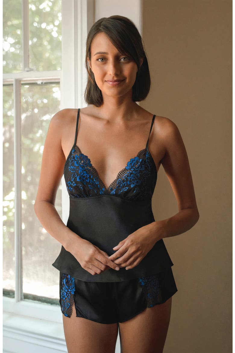Oakley Cami and Shorts Pajama Set, Alternate, color, BLACK