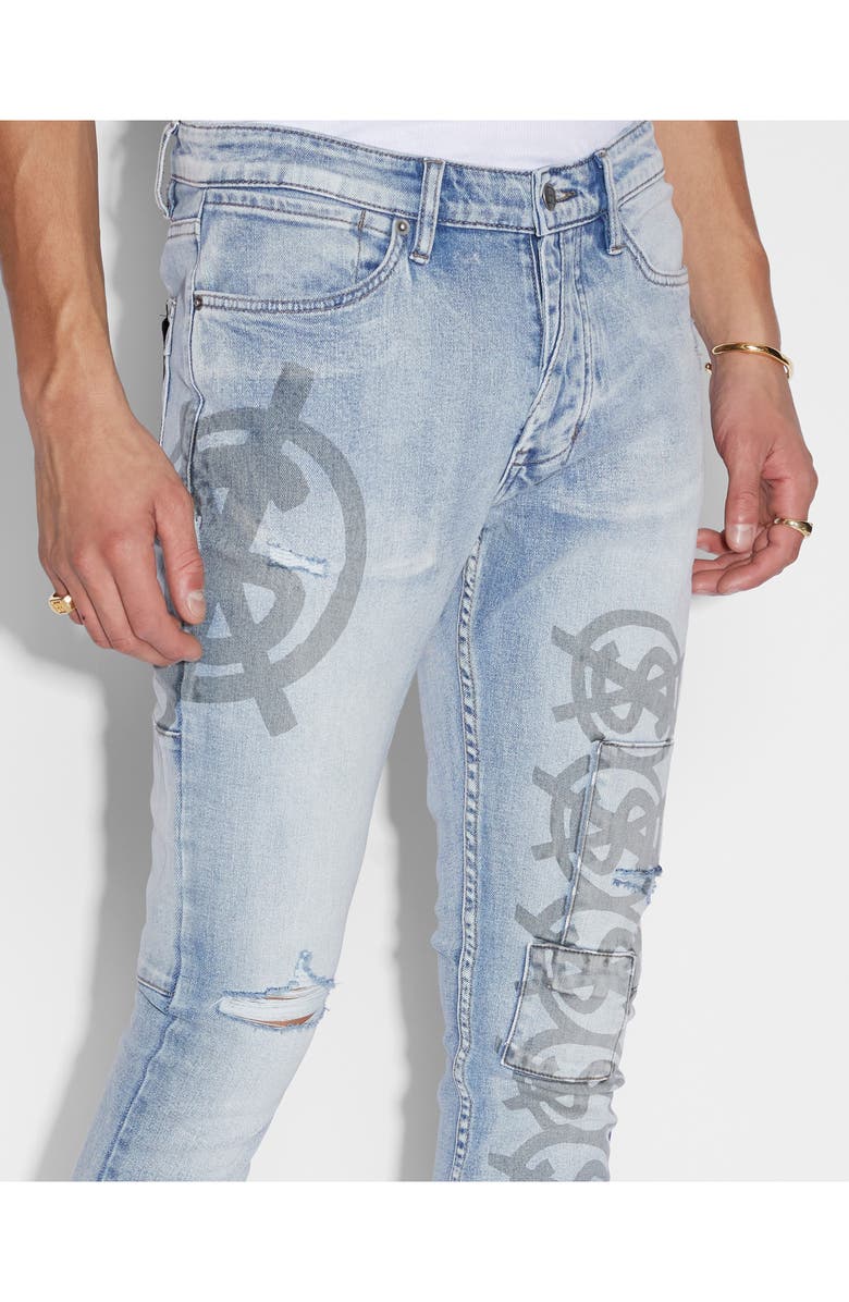 Ksubi Van Winkle Dollar Ripped Skinny Jeans, Alternate, color,