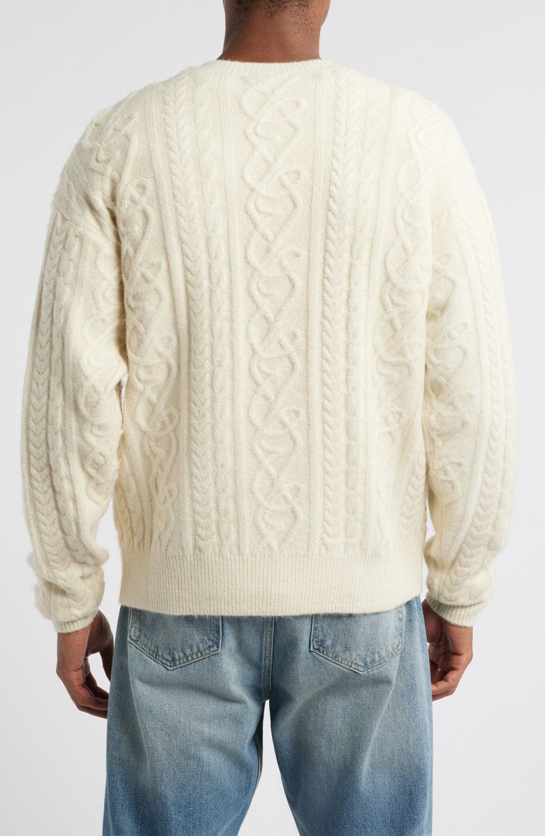 Elwood Antique Cable Knit Sweater, Alternate, color, 