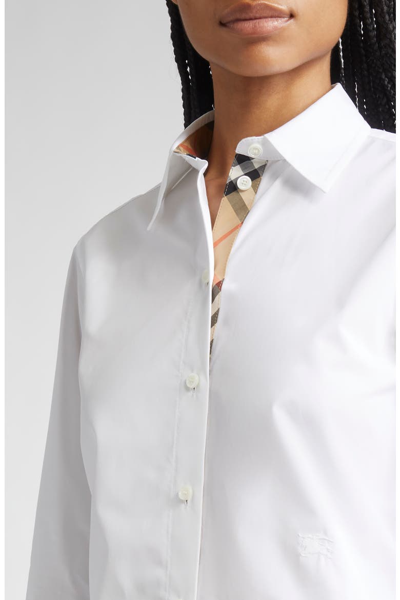Cotton Poplin Button-Up Shirt, Alternate, color, WHITE