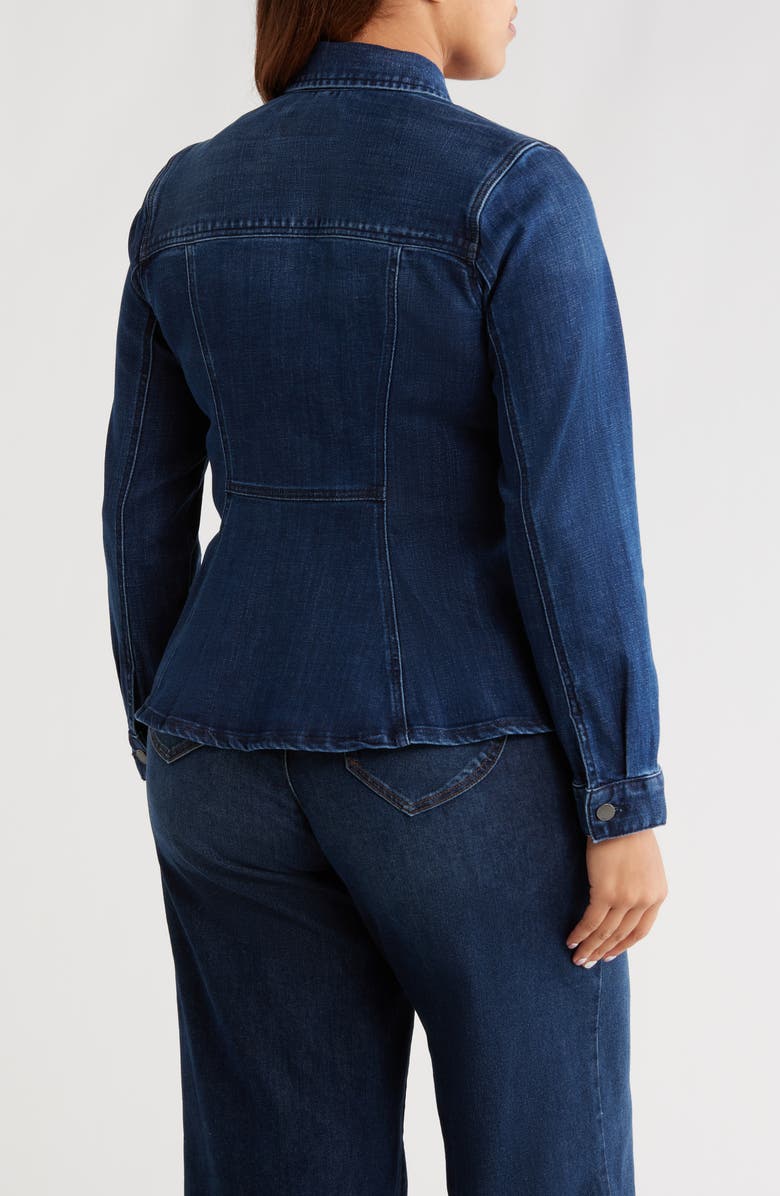 Liverpool Fit & Flare Denim Trucker Jacket, Alternate, color,