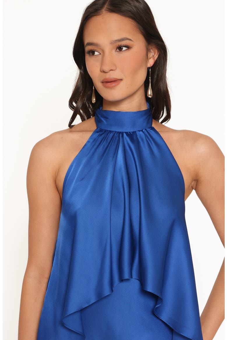 Nyomi Tiered High Neck Maxi Dress, Alternate, color, COBALT BLUE