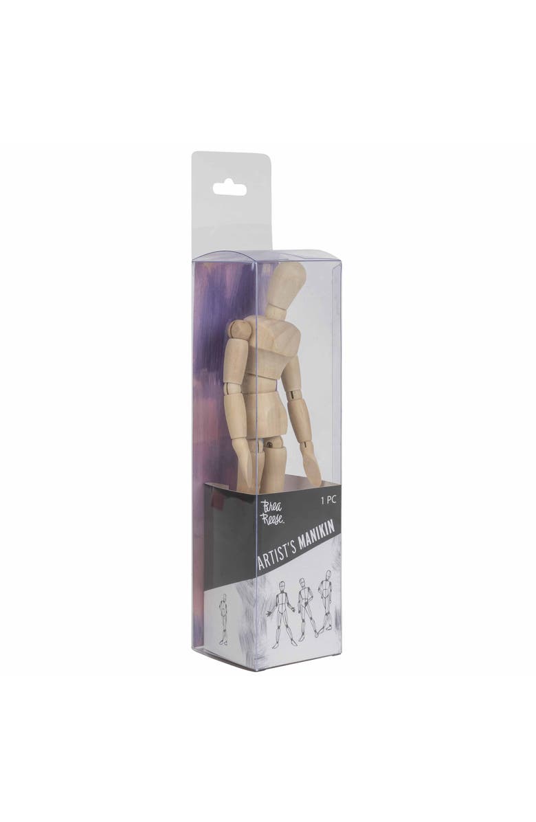 Brea Reese Wooden Artist Manikin 1Pc Posable Drawing Reference, Alternate, color, Multicolored